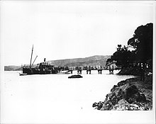 Little Huia Wharf in 1909