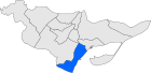 Posizione del comune sulla mappa della provincia