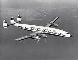 Lockheed L-1649 Starliner der TWA, 1957, baugleich mit der im Juni 1959 verunglückten Maschine