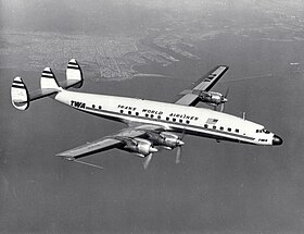 TWA renklerinde Lockheed L-1649 Constellation "Starliner".