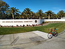 The entrance sign to the new columbarium section opened October 2019 Los Angeles National Cemetery.jpg