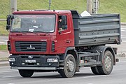 English: MAZ-5550 dump truck. Minsk, Belarus Беларуская: Самазвал МАЗ-5550. Мінск, Беларусь Русский: Самосвал МАЗ-5550. Минск, Беларусь