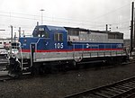 MNRR 105 at New Haven Yard, March 2022.JPG
