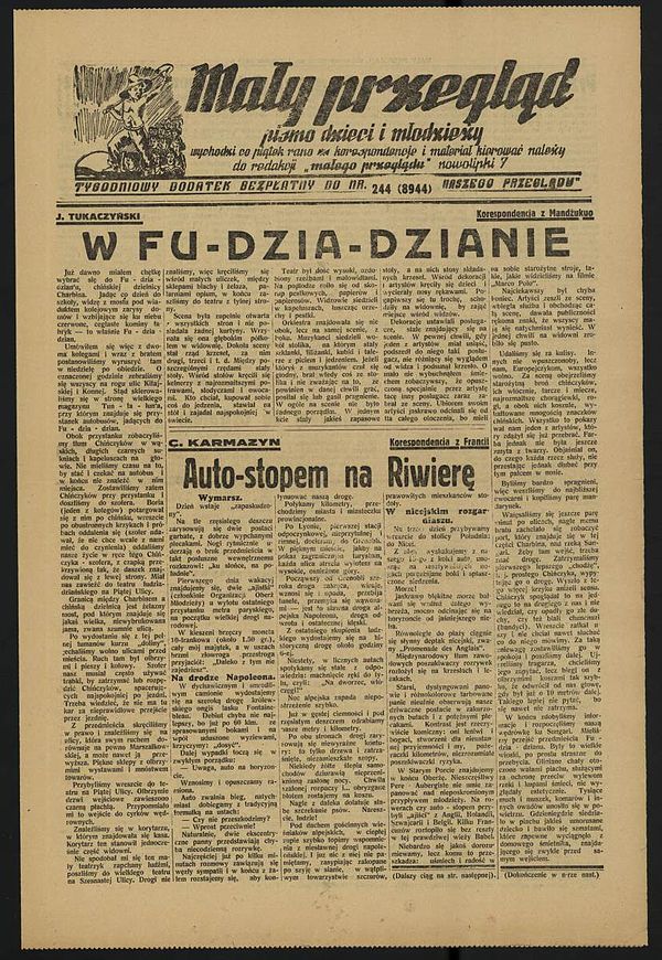 Last issue of Mały Przegląd (Little Review) dated 1 September 1939