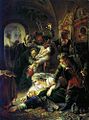 Makovsky False Dmitrys agents murdering Feodor Godunov and his mother 1862.jpg