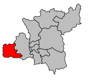 Kanton na mapě arrondissementu Vichy
