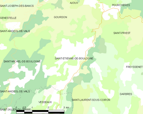 Poziția localității Saint-Étienne-de-Boulogne