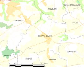 Mapa obce Kermaria-Sulard