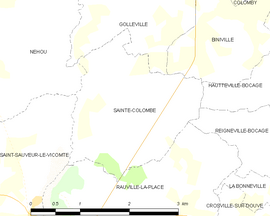 Mapa obce Sainte-Colombe