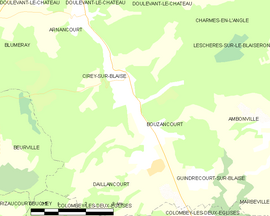 Mapa obce Bouzancourt