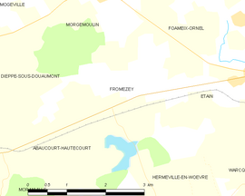 Mapa obce Fromezey