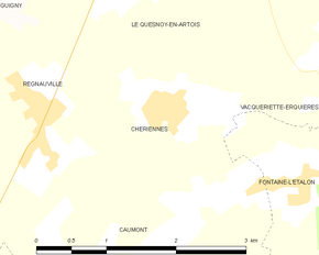 Poziția localității Chériennes