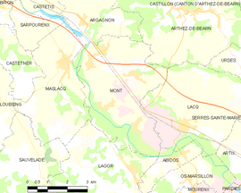 Mapa obce Mont