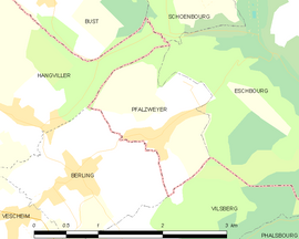 Mapa obce Pfalzweyer