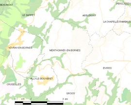 Mapa obce Menthonnex-en-Bornes