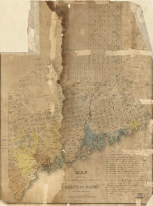 Map exhibiting the principal original grants & sales of lands in the State of Maine. LOC gm71002380.tif