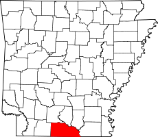 Map of Arkansas highlighting Union County.svg