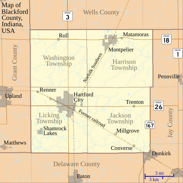 File:Map of Blackford County, Indiana.svg