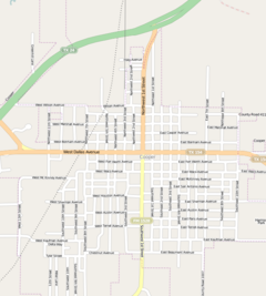 Map of Cooper Texas OSM.png