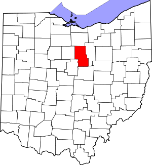 Map Of Ohio Highlighting Richland County