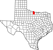 Map of Texas highlighting Clay County.svg