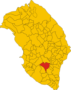 Map of comune of Ruffano (province of Lecce, region Apulia, Italy).svg