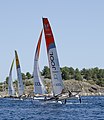 * Nomination Norsteam's M32 boat during Match Cup Norway. Background left: Spindrift Racing.--Peulle 06:39, 17 August 2018 (UTC) * Promotion Good quality, Tournasol7 07:00, 17 August 2018 (UTC)