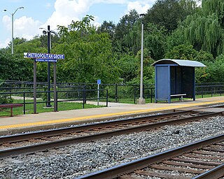 <span class="mw-page-title-main">Metropolitan Grove station</span> Rail station in Gaithersburg, Maryland, United States