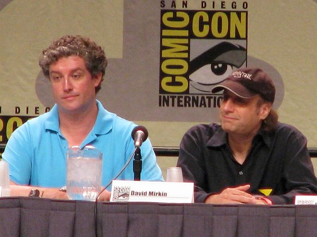 Jean and former Simpsons executive producer David Mirkin at the 2007 Comic Con.