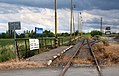 Čeština: Vlaková zastávka v Sobáčově, části Mladče English: Railway stop in Sobáčov, part of Mladeč, Czech Republic.