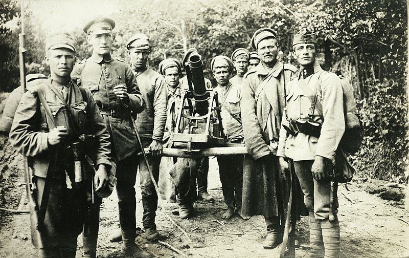 File:Mortar, prisoner of war, Russian solder, soldier, First World War Fortepan 85671.jpg