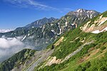 Mont Goryu et Mont Kashimayari depuis Happo Ridge s2.jpg