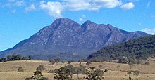 Die Doppelspitze des Mount Barney