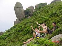 Example of a naturally formed rock found near the summit of Mt. Stenhouse.