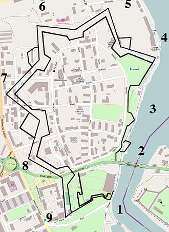 Narva fortress and bastions (numbers 1-9) Narva fortress.jpg