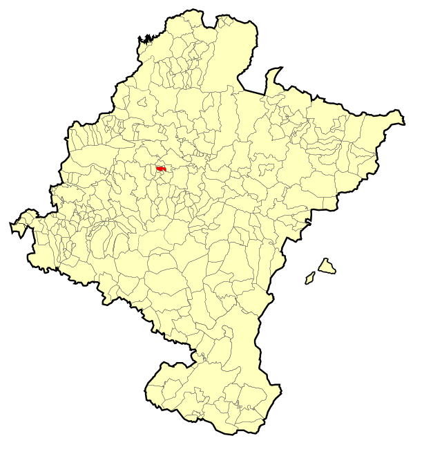 Localização de Ciriza em Navarra