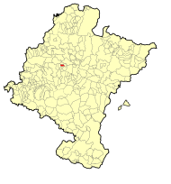 Localização de Ciriza em Navarra