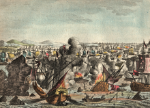 Battle of Svensksund, as depicted in Nordischer Kriegsschauplaz Nordischer Kriegsschauplaz 36 (Svensksund).png