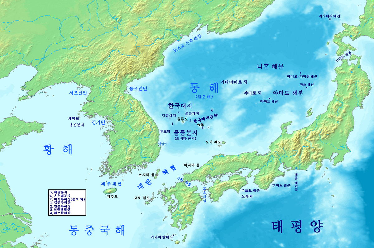 map of seas asia