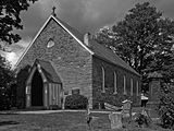 Old St. Luke’s Church in Woodville, an unincorporated settlement in Scott Township, Allegheny County, Pennsylvania