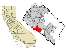 Orange County California Incorporated and Unincorporated areas Newport Beach Highlighted.svg