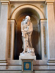 Statue de saint Vincent de Paul.