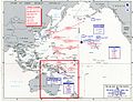 Kart som dekker både slaget i Korallhavet og slaget ved Midway Kartskisse av: The Department of History, United States Military Academy