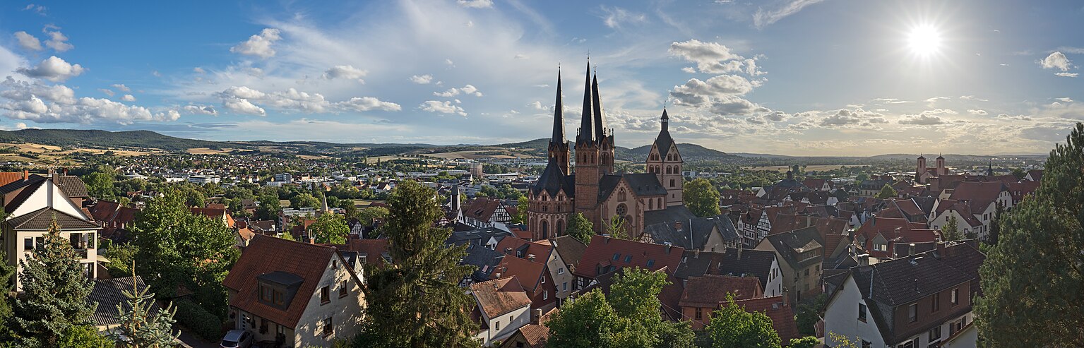 Blick aus dem Stadtgarten über Gelnhausen