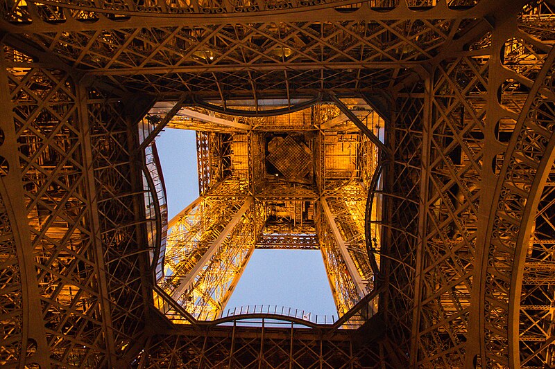 File:Paris Eiffel Tower looking up the center 20161029.jpg