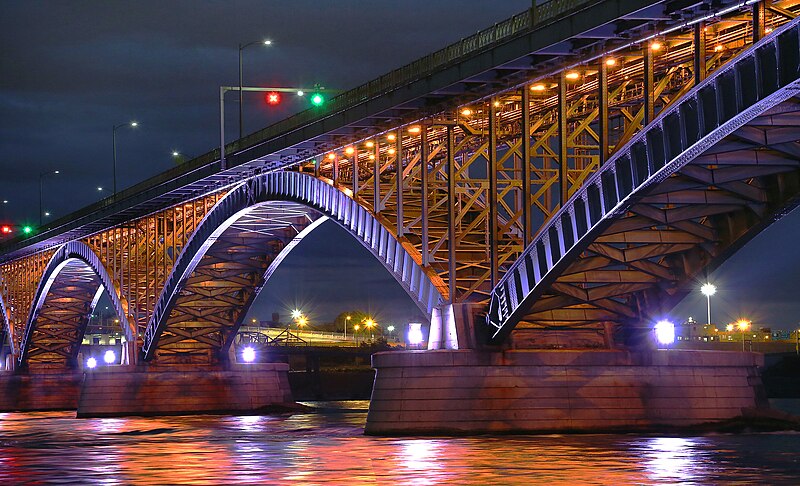 File:Peace Bridge from Fort Erie.jpg