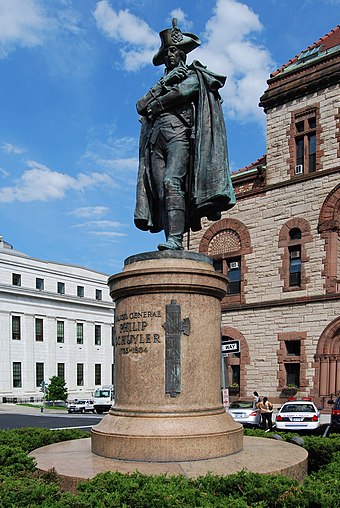 Statue outside Albany City Hall