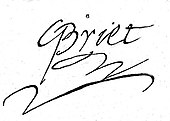 Handtekening van Guillaume Briet