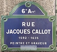 Plaque Rue Jacques Callot - Paris VI (FR75) - 2021-07-29 - 1.jpg