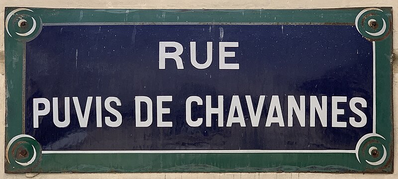 File:Plaque Rue Puvis Chavannes - Paris XVII (FR75) - 2021-08-22 - 1.jpg